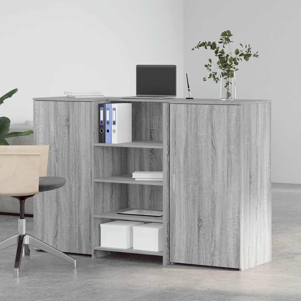 Empfangstheke Grau Sonoma 155x50x103,5 cm Holzwerkstoff