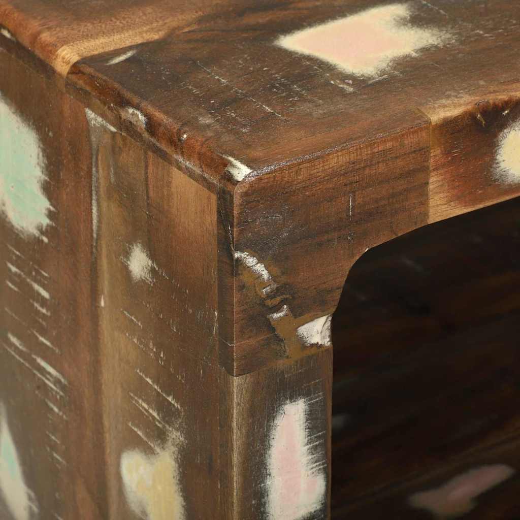Couchtisch Mehrfarbig 50 x 50 x 35 cm recyceltes Massivholz