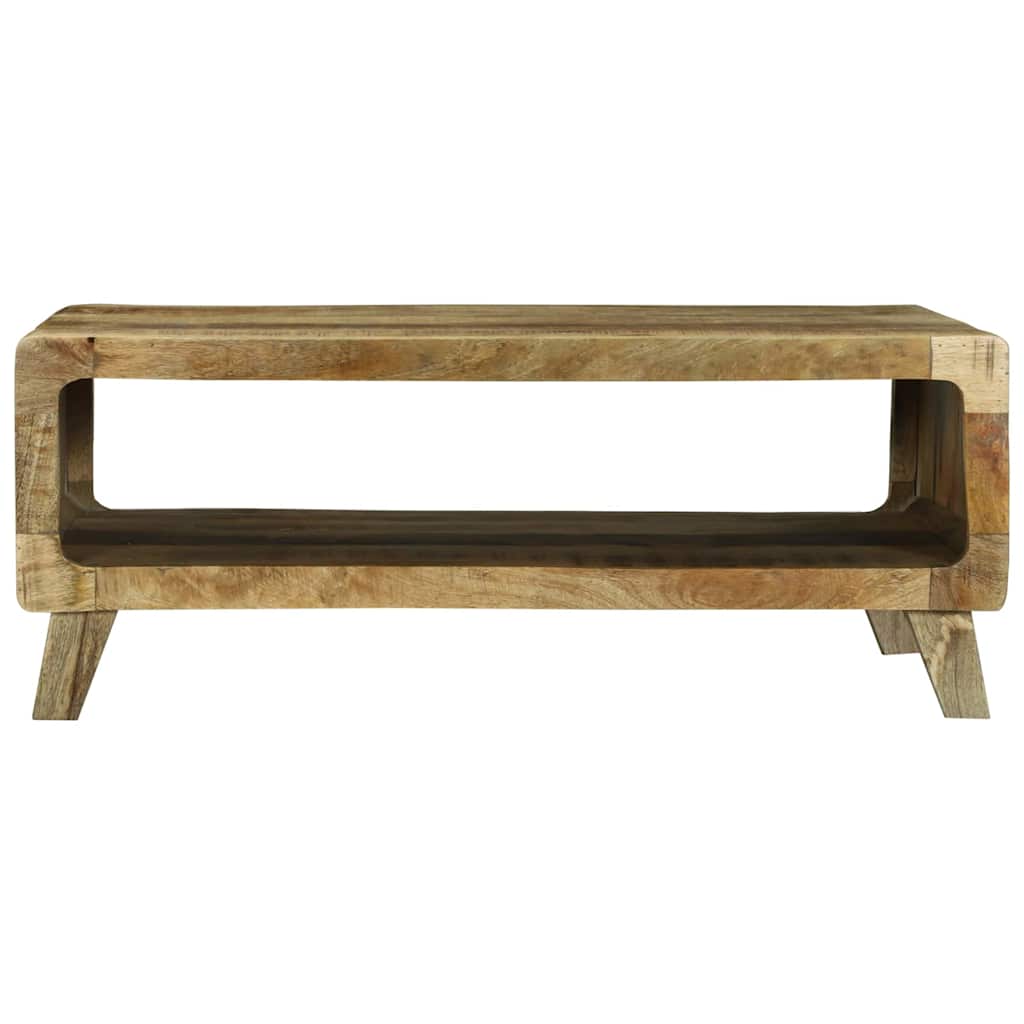 Couchtisch Braun 90 x 50 x 35 cm Raues Mango-Massivholz