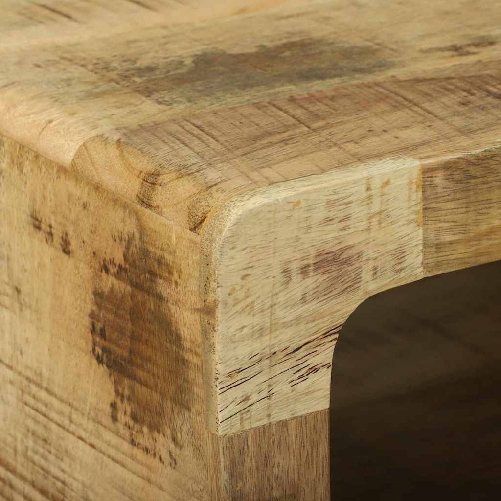 Couchtisch Braun 50 x 50 x 35 cm Raues Mango-Massivholz