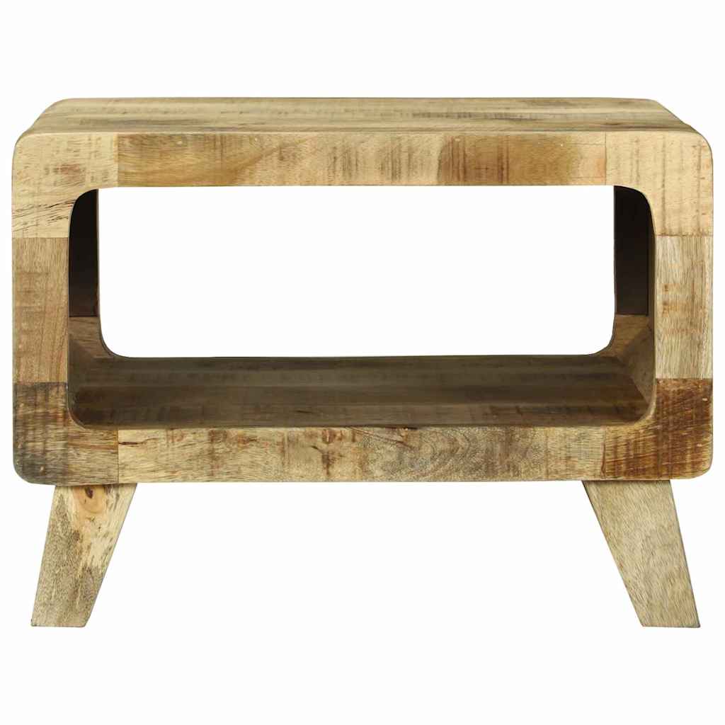 Couchtisch Braun 50 x 50 x 35 cm Raues Mango-Massivholz
