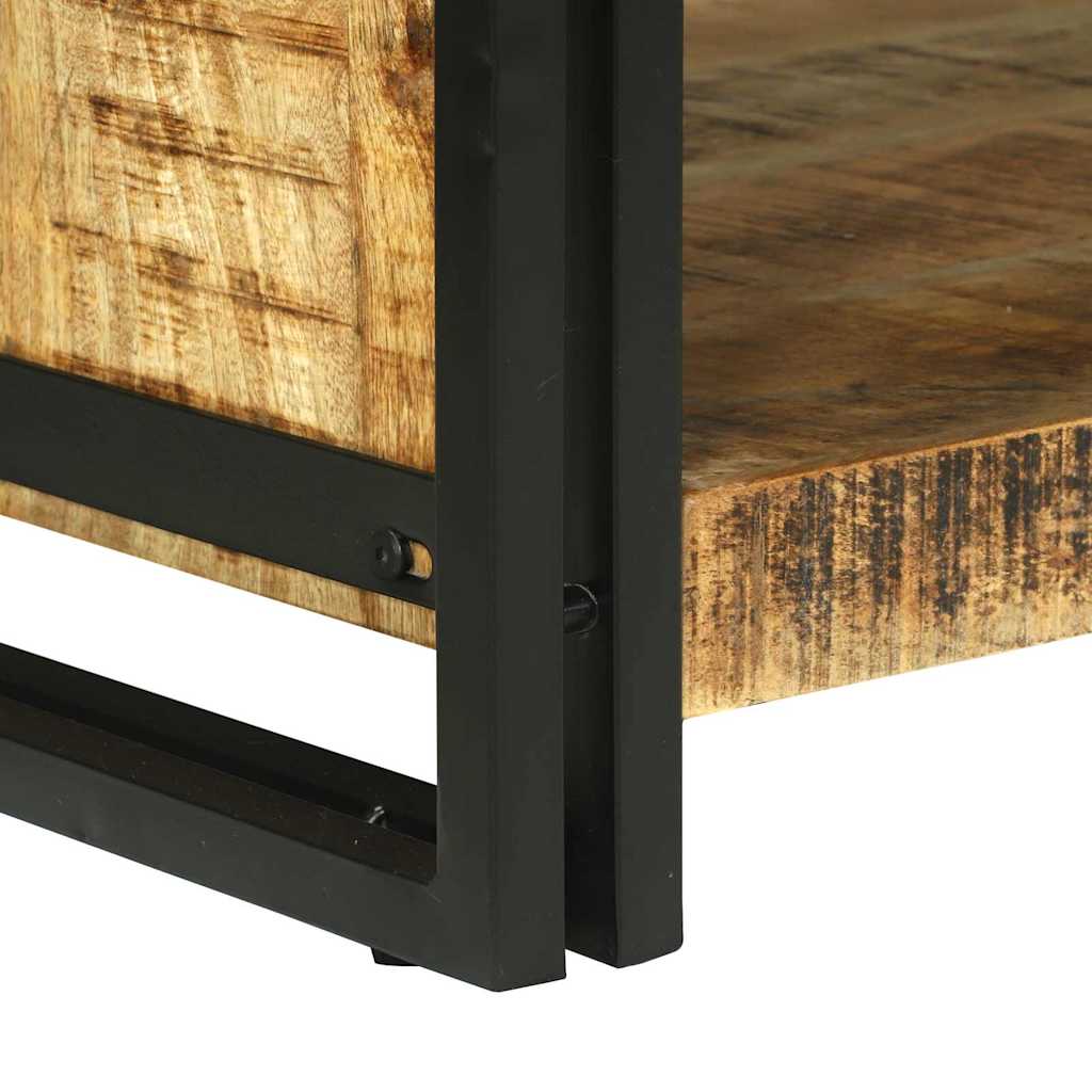 Couchtisch Braun 120 x 50 x 38 cm Raues Mango-Massivholz