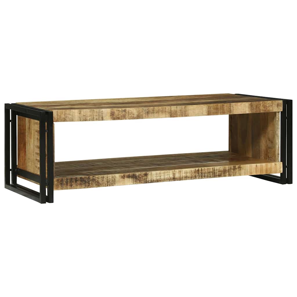 Couchtisch Braun 120 x 50 x 38 cm Raues Mango-Massivholz