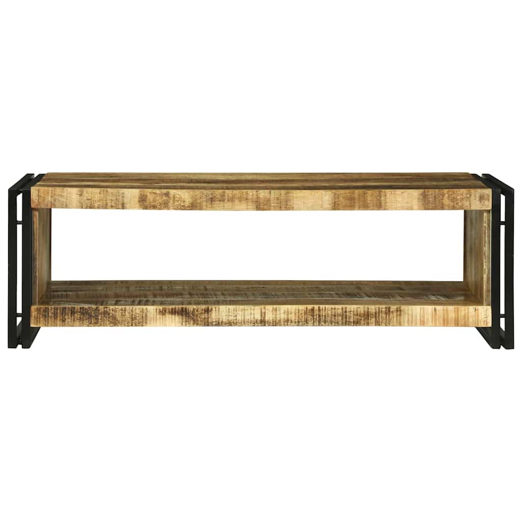 Couchtisch Braun 120 x 50 x 38 cm Raues Mango-Massivholz