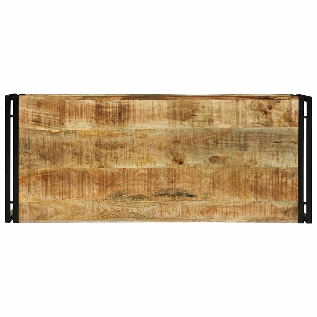 Couchtisch Braun 120 x 50 x 38 cm Raues Mango-Massivholz