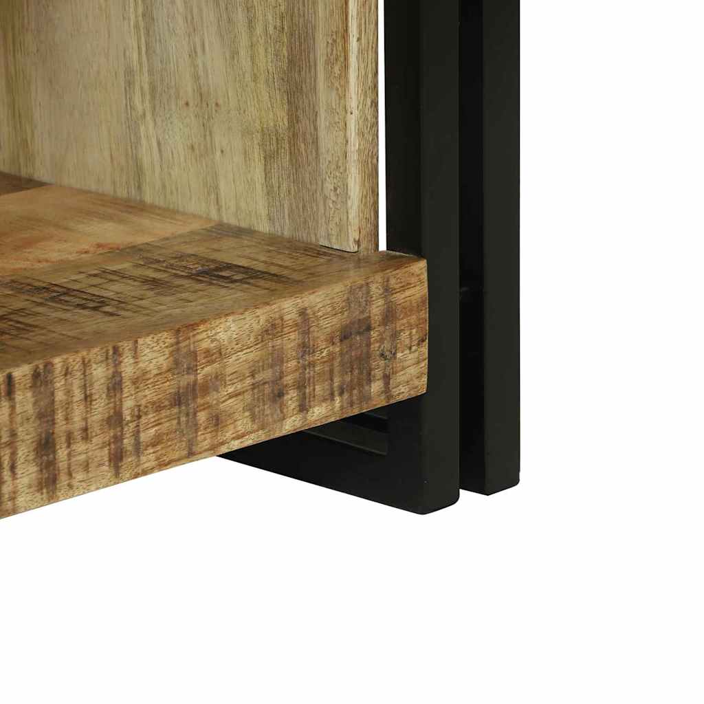 Couchtisch Braun 90 x 50 x 38 cm Raues Mango-Massivholz