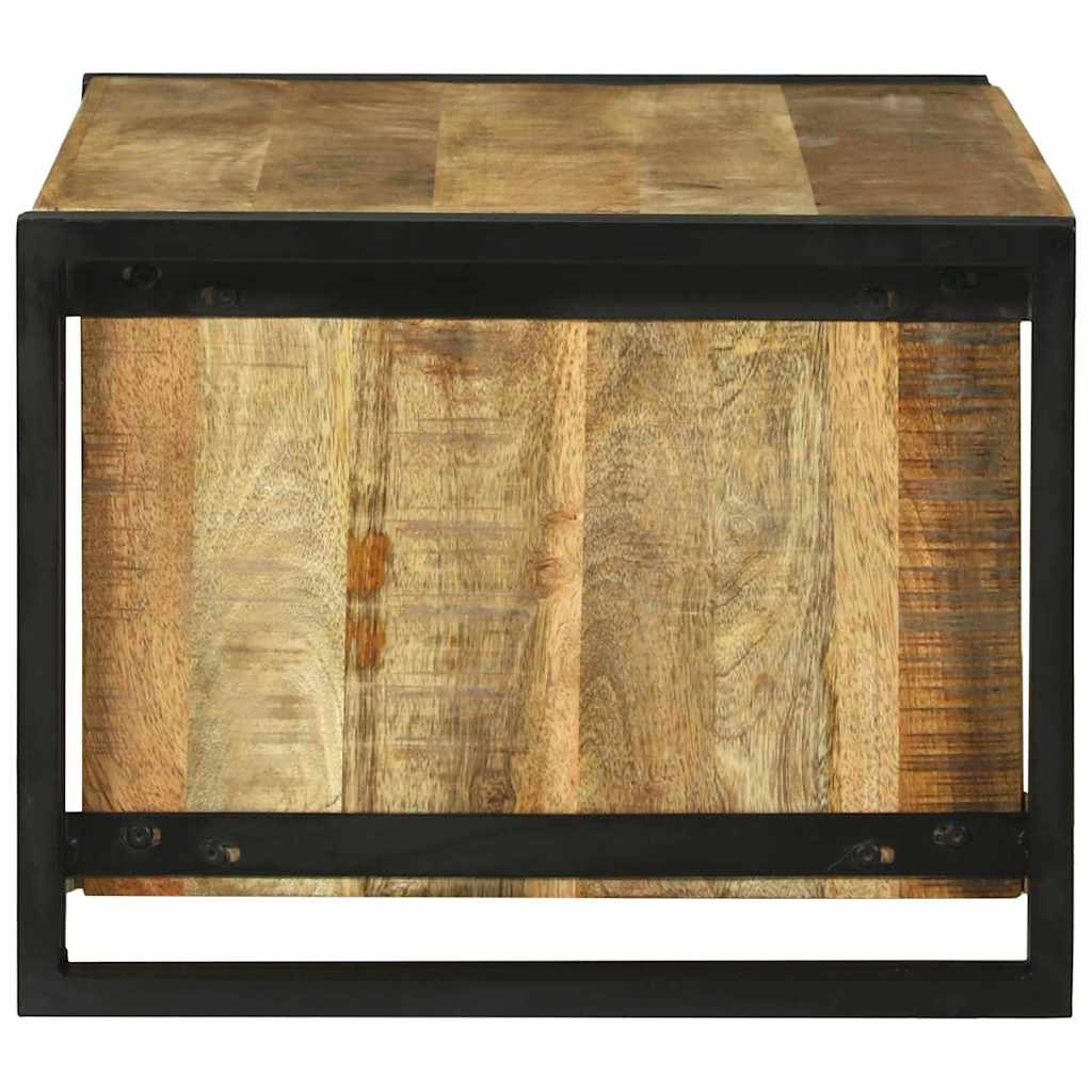 Couchtisch Braun 90 x 50 x 38 cm Raues Mango-Massivholz