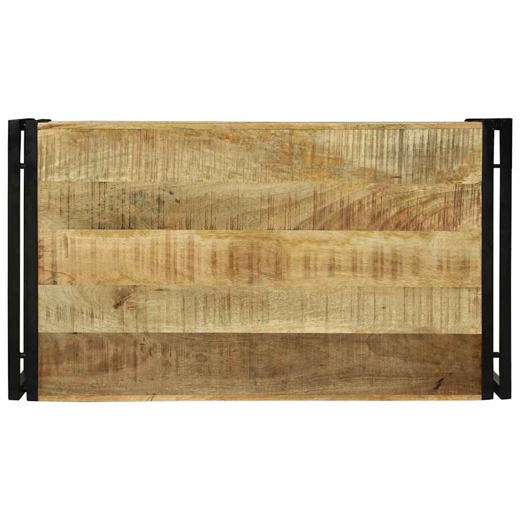 Couchtisch Braun 90 x 50 x 38 cm Raues Mango-Massivholz