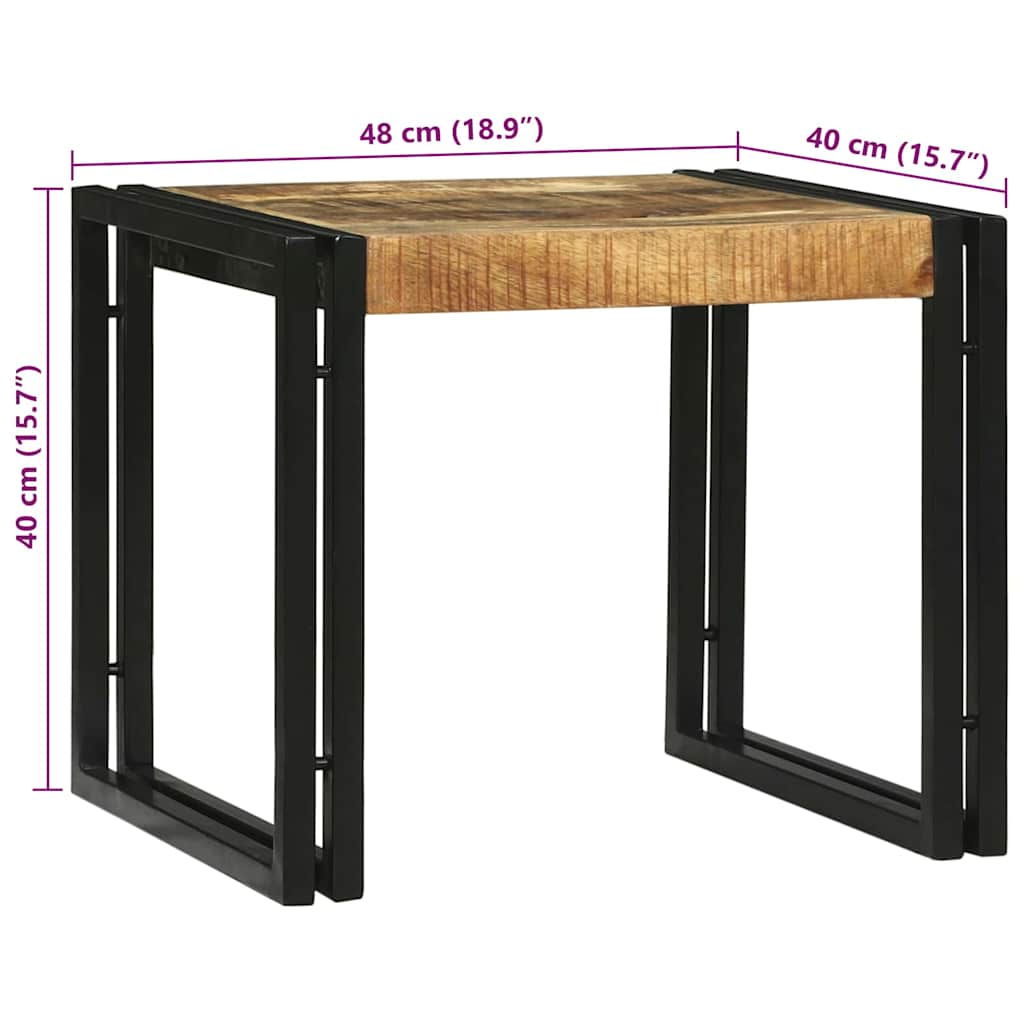 Couchtisch 2 pcs Braun 48 x 40 x 40 cm massives Mangoholz