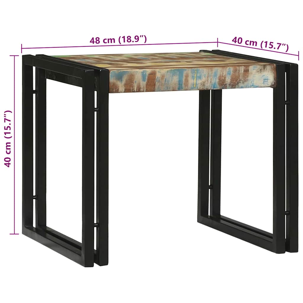 Couchtisch 2 pcs Mehrfarbig recyceltes Massivholz
