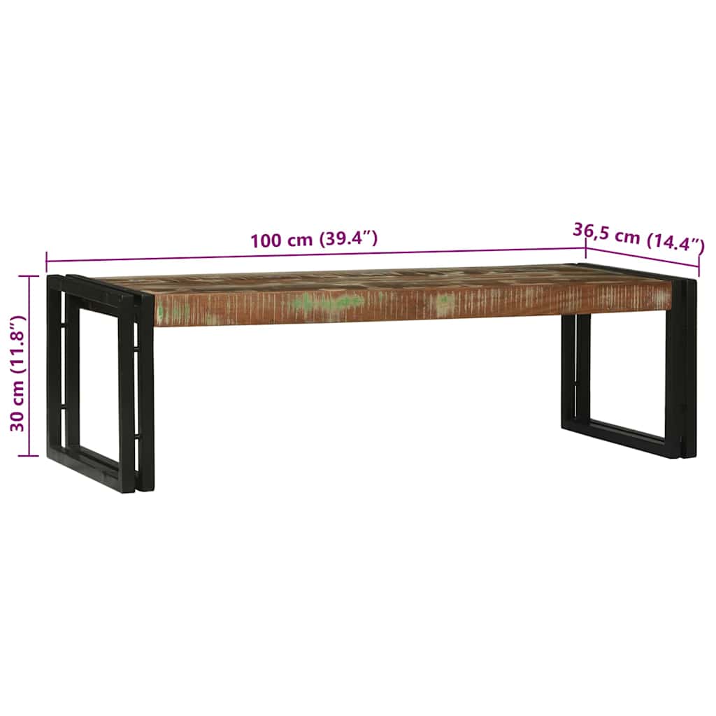 Couchtisch 2 pcs Mehrfarbig recyceltes Massivholz