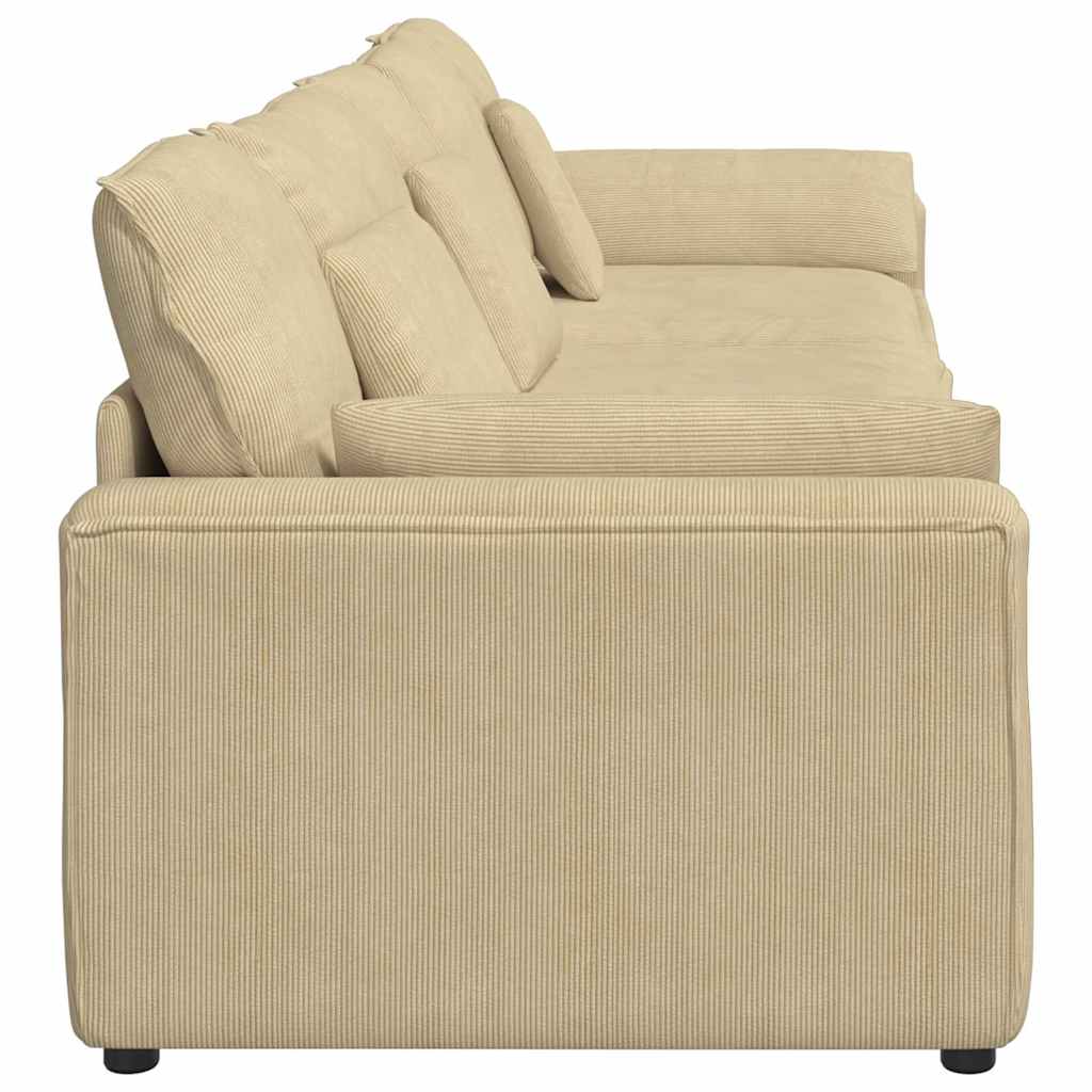 Modulares Sofa mit Kissen Graugrün