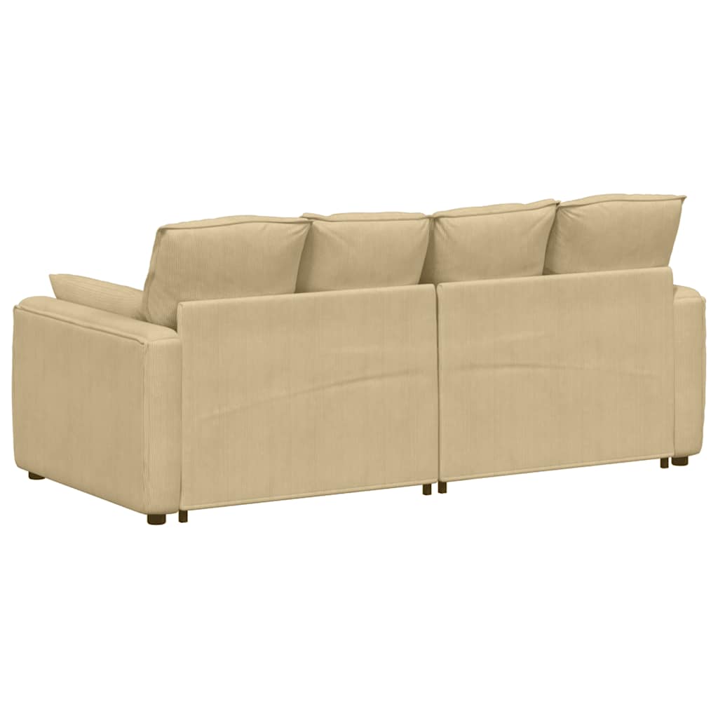 Modulares Sofa mit Kissen Graugrün