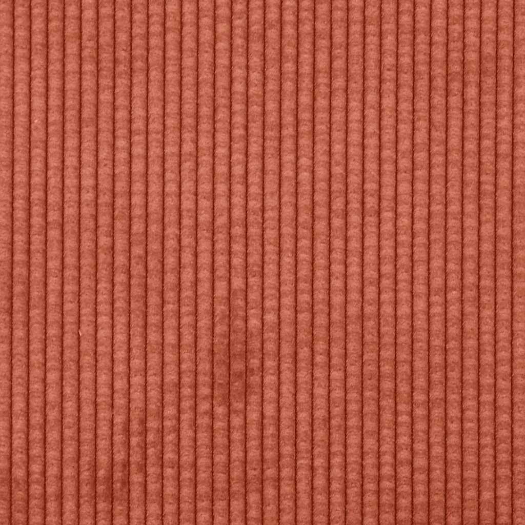 Modulares Sofa mit Fußhocker Kissen Cordstoff Rot Orange
