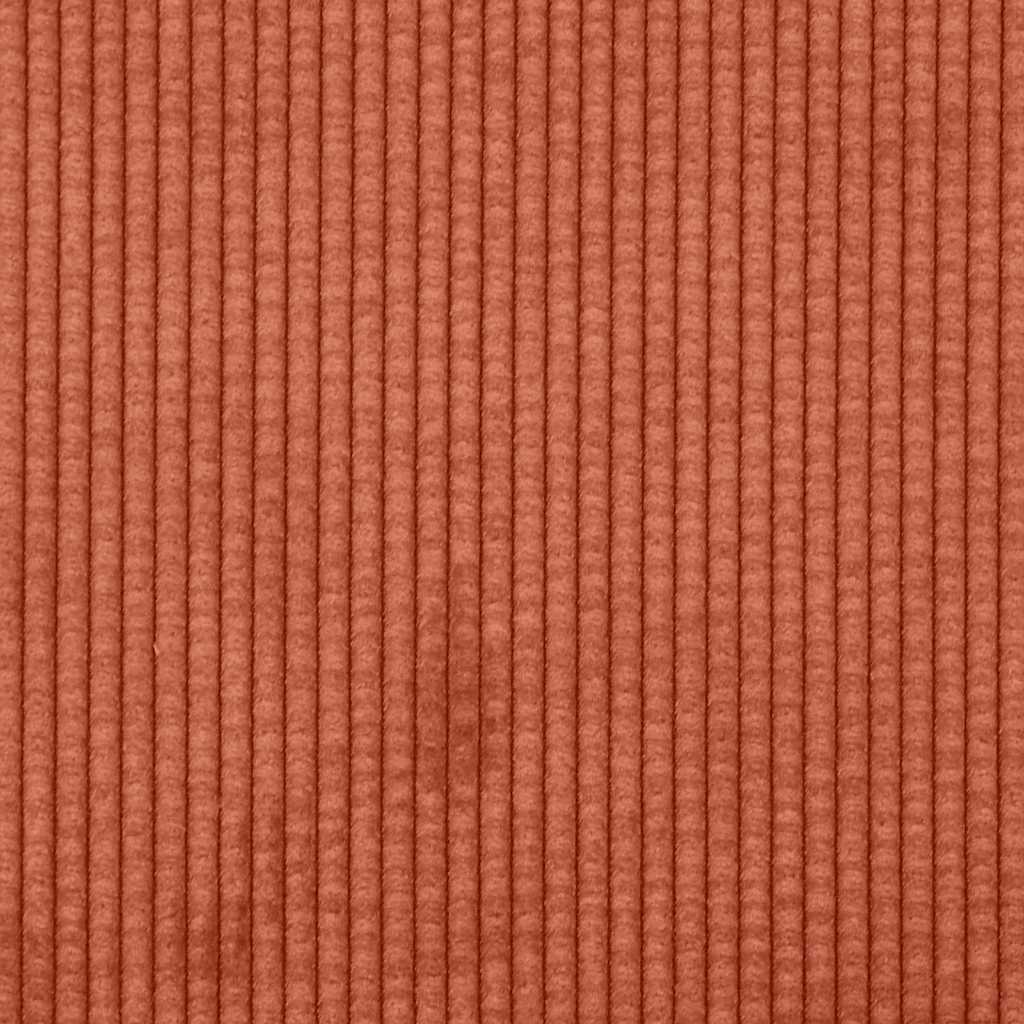 Modulares Sofa mit Fußhocker Kissen Cordstoff Rot Orange