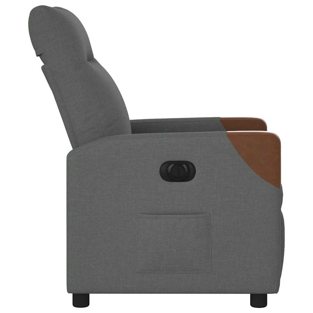 Relaxsessel Elektrisch Dunkelgrau Stoff