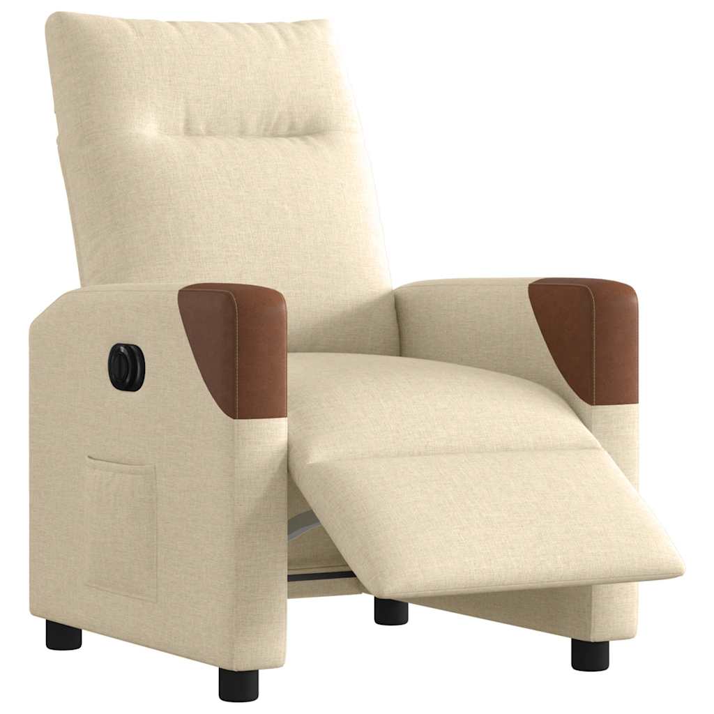 Relaxsessel Elektrisch Creme Stoff