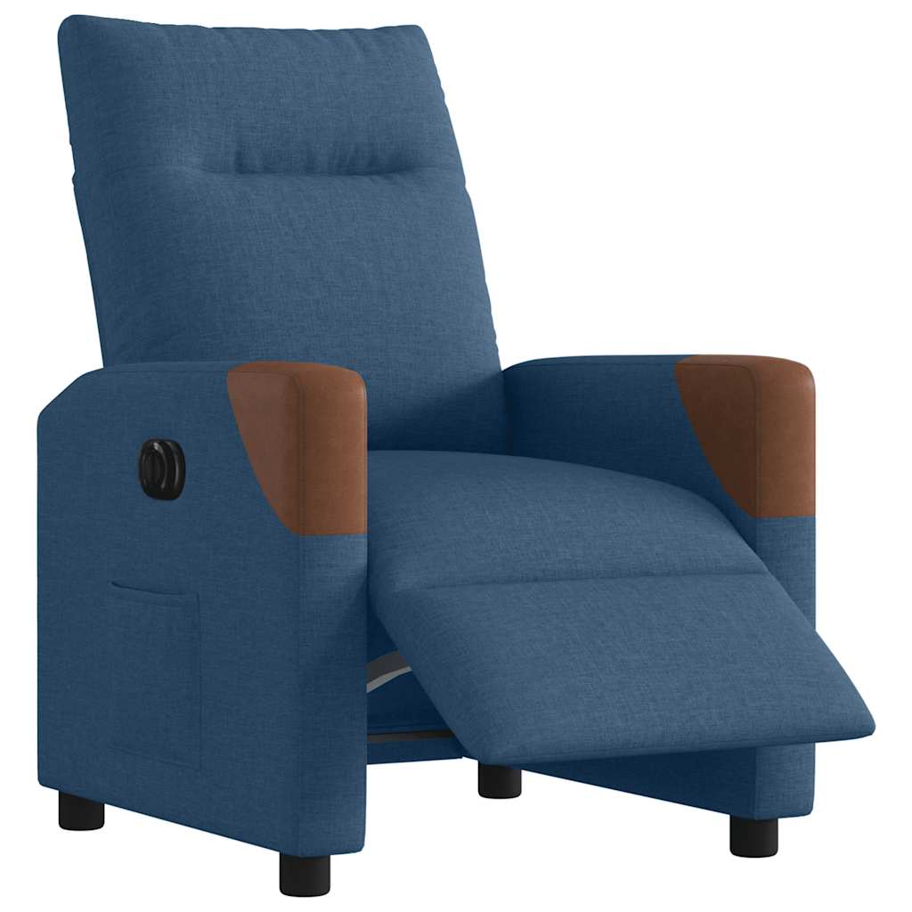 Relaxsessel Elektrisch Blau Stoff
