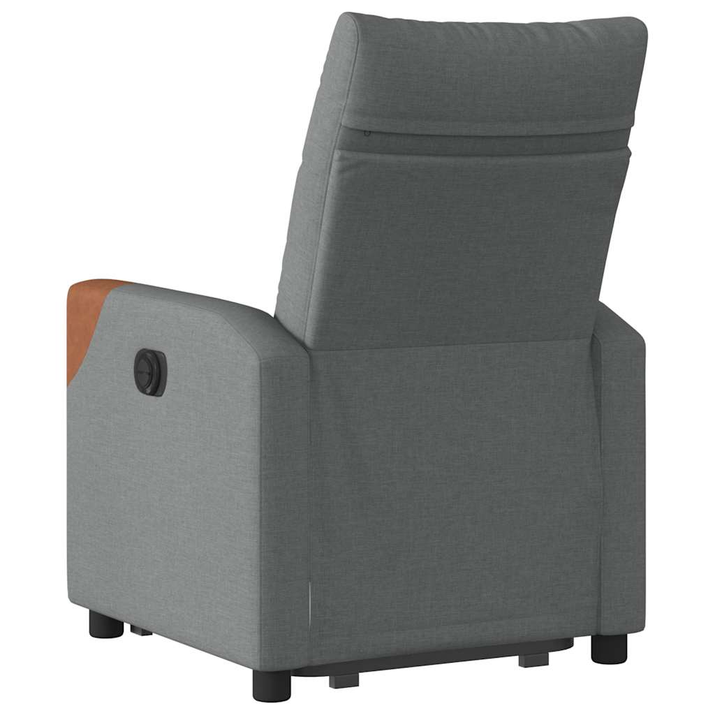 Relaxsessel mit Aufstehhilfe Dunkelgrau Stoff