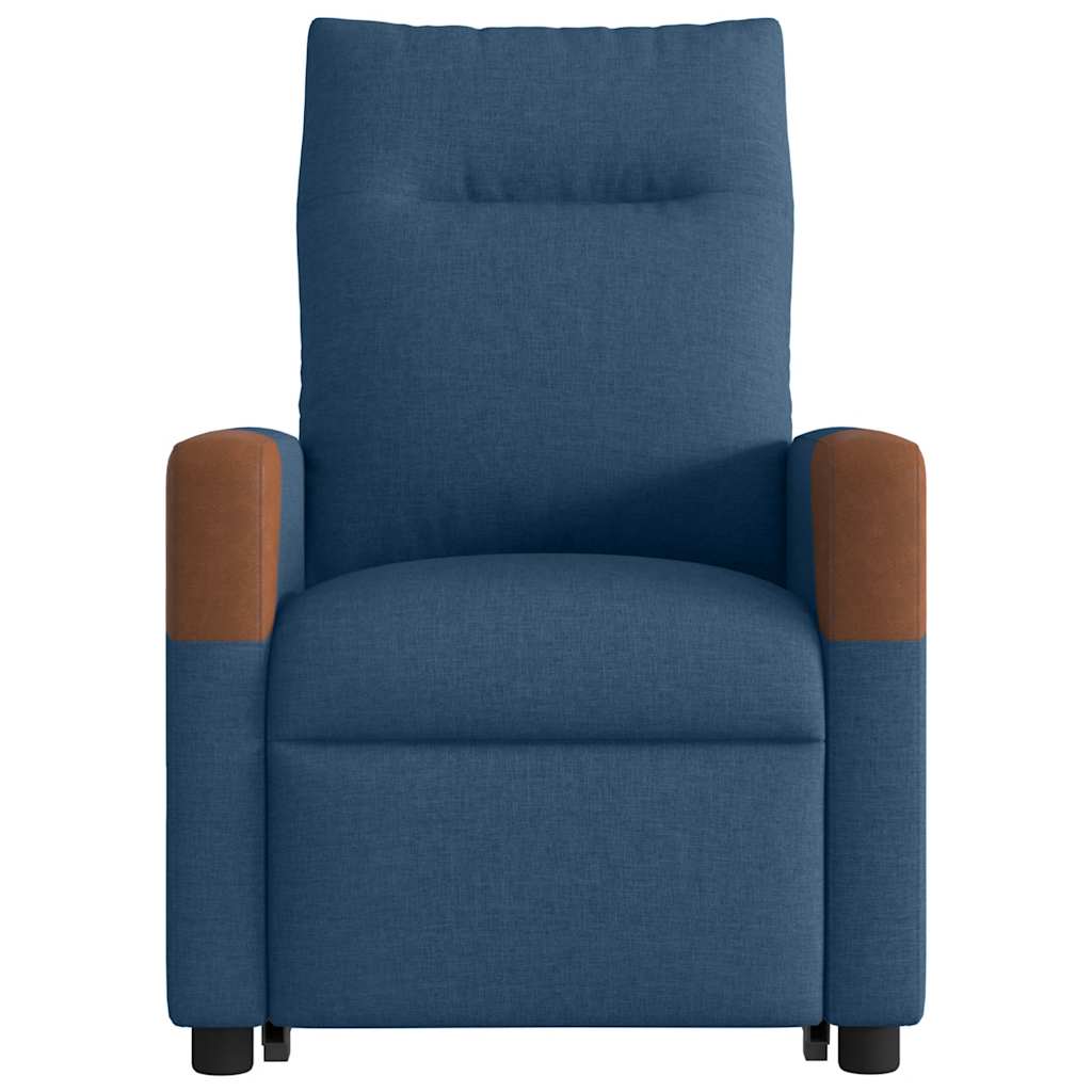 Massagesessel mit Aufstehhilfe Blau Stoff