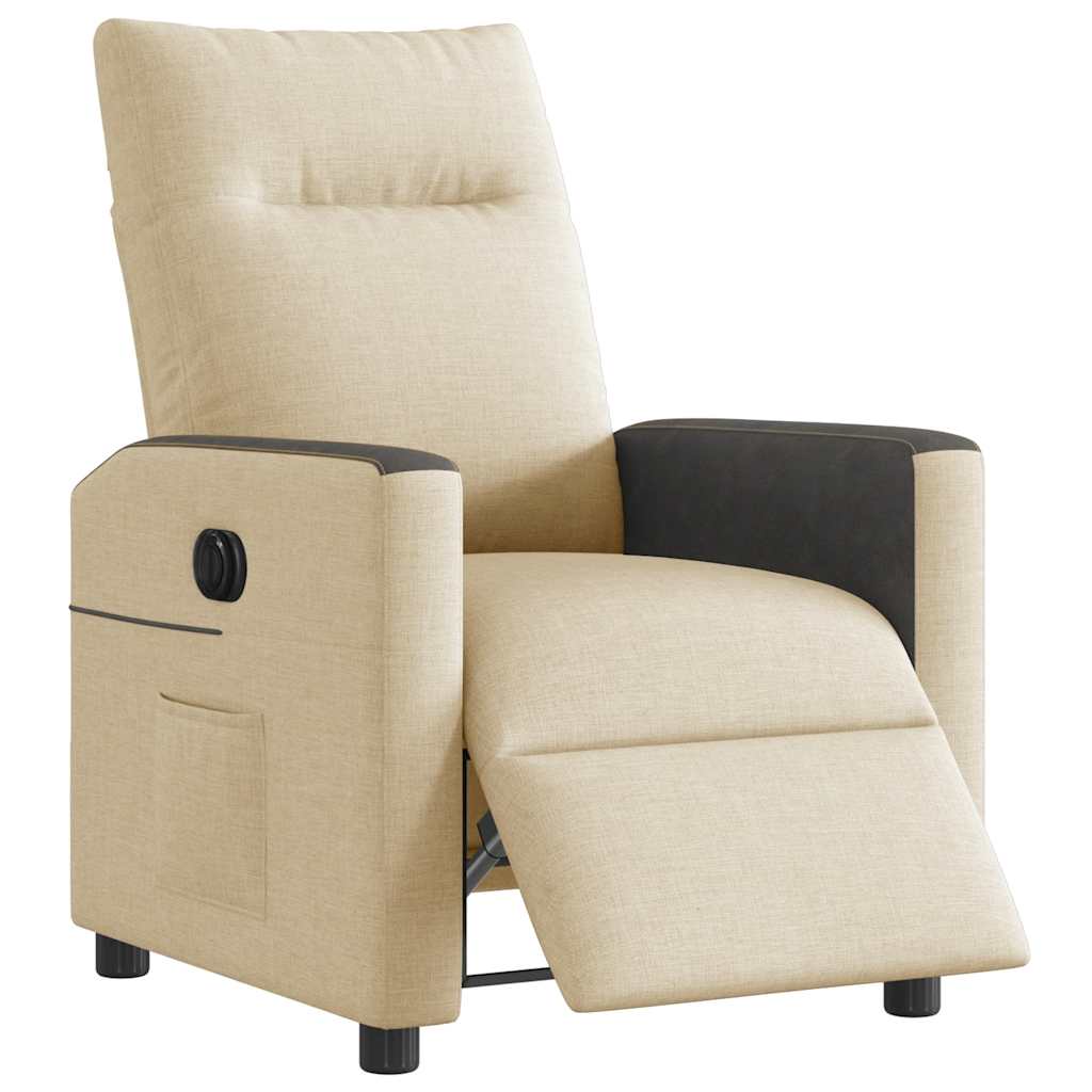 Relaxsessel Elektrisch Creme Stoff