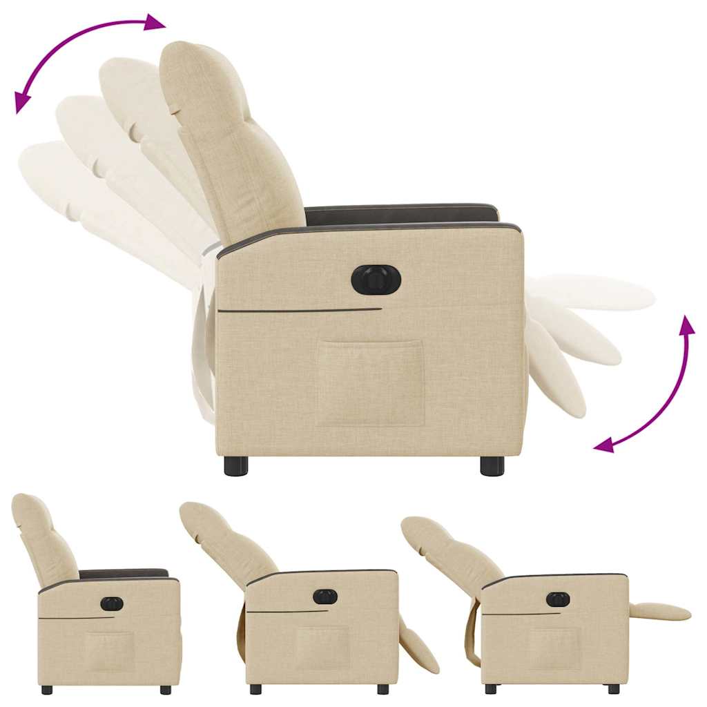 Relaxsessel Elektrisch Creme Stoff