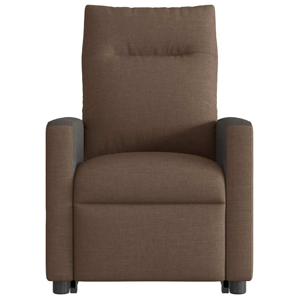 Relaxsessel mit Aufstehhilfe Braun Stoff