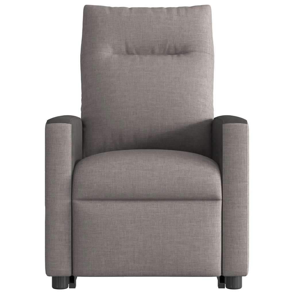 Massagesessel mit Aufstehhilfe Taupe Stoff