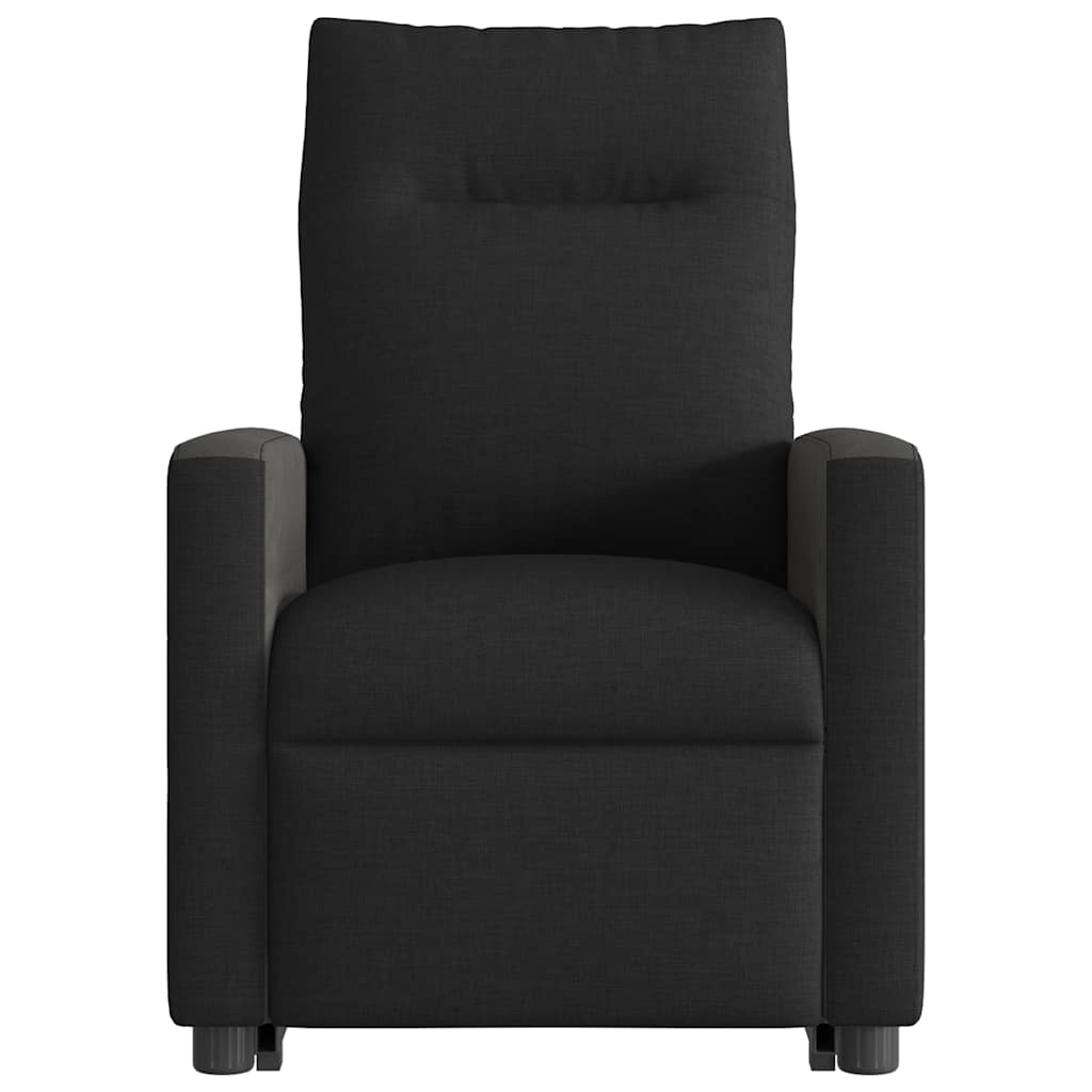 Elektrischer Massagesessel mit Aufstehhilfe Schwarz Stoff