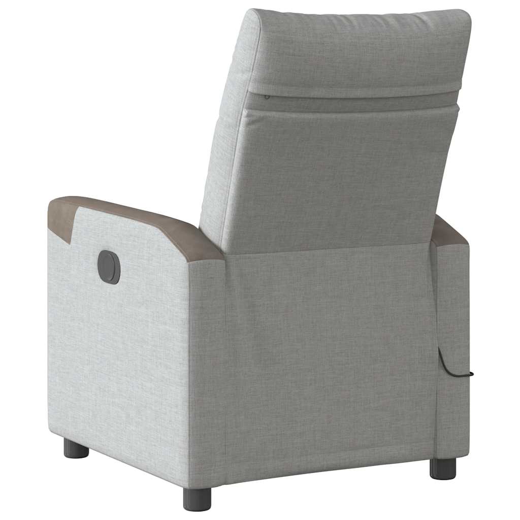 Massagesessel Elektrisch Wolkengrau Stoff