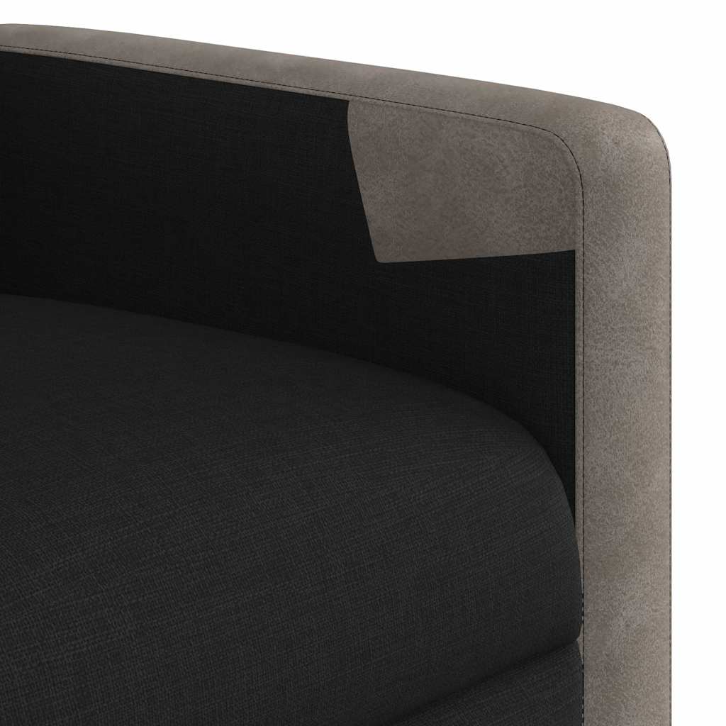 Relaxsessel mit Aufstehhilfe Schwarz Stoff