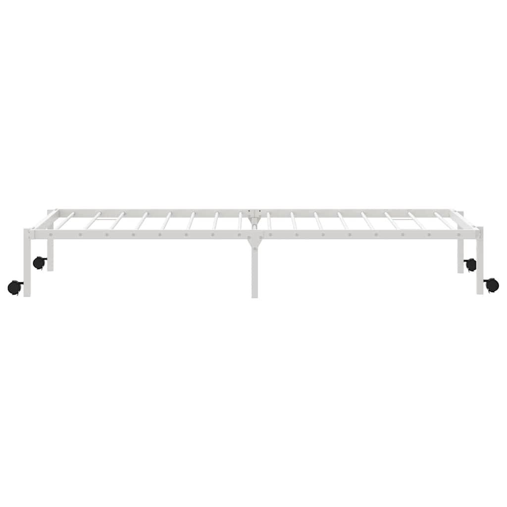 Bettgestell ohne Matratze Klappbar Weiß 80x200 cm Stahl