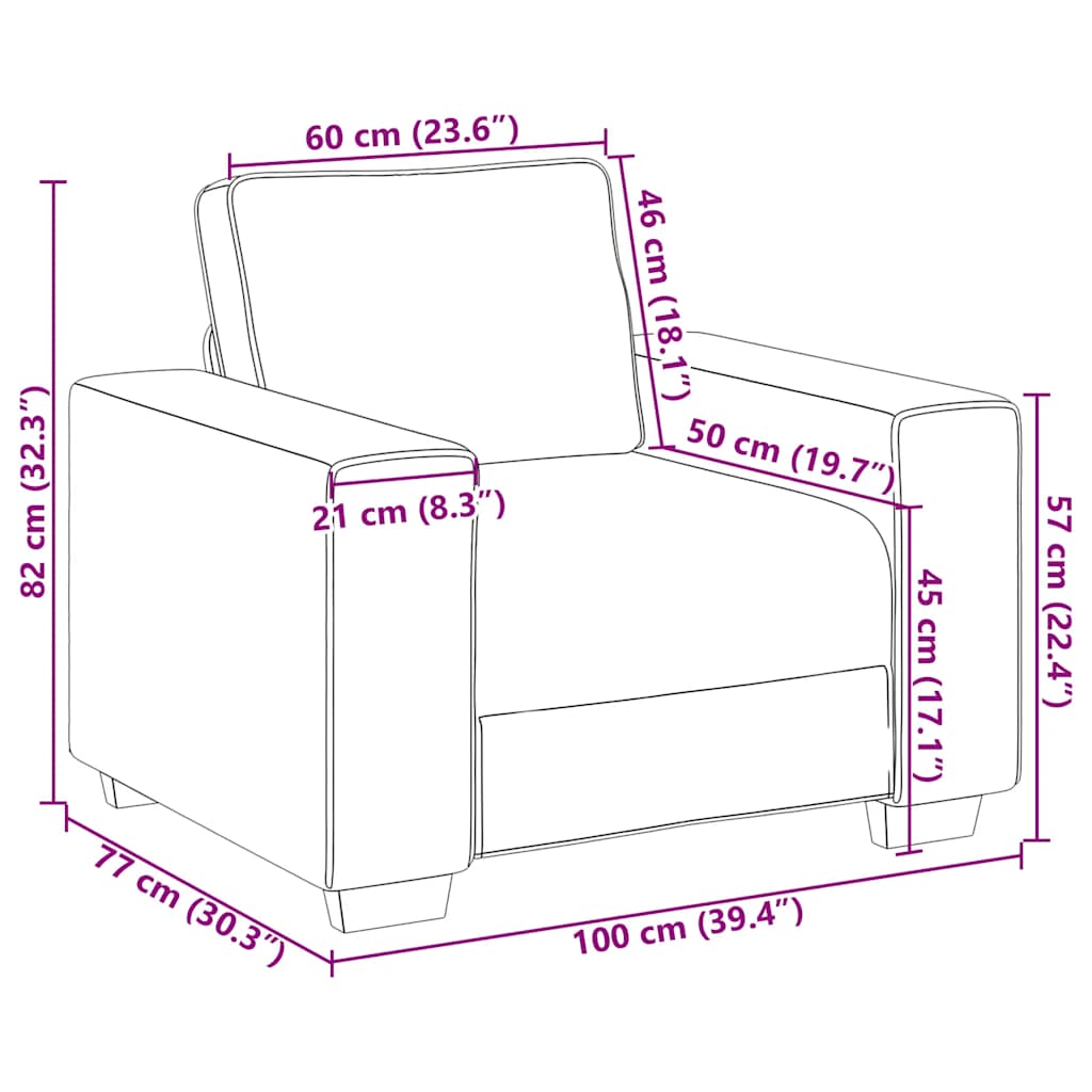 3-teiliges Sofa-Set mit Kissen, wolkengrauer Stoff