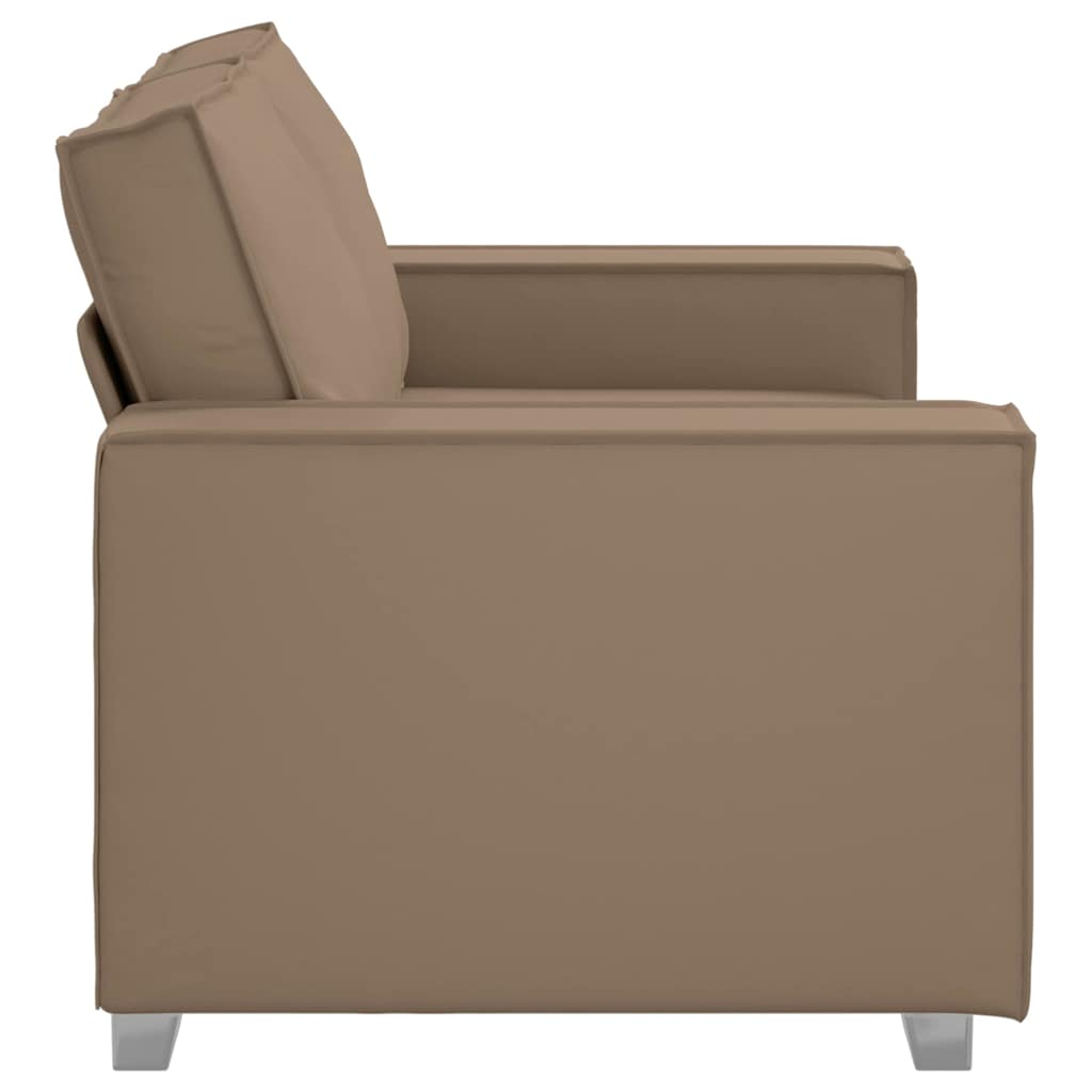 Loveseat Sofa 120 cm mit Kissen Cappuccino Kunstleder