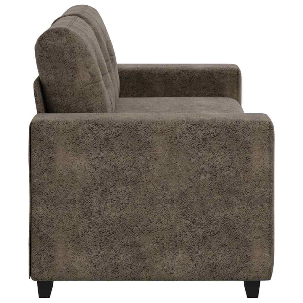 Zweisitzer-Sofa mit Kissen Dunkelgrau Kunstleder