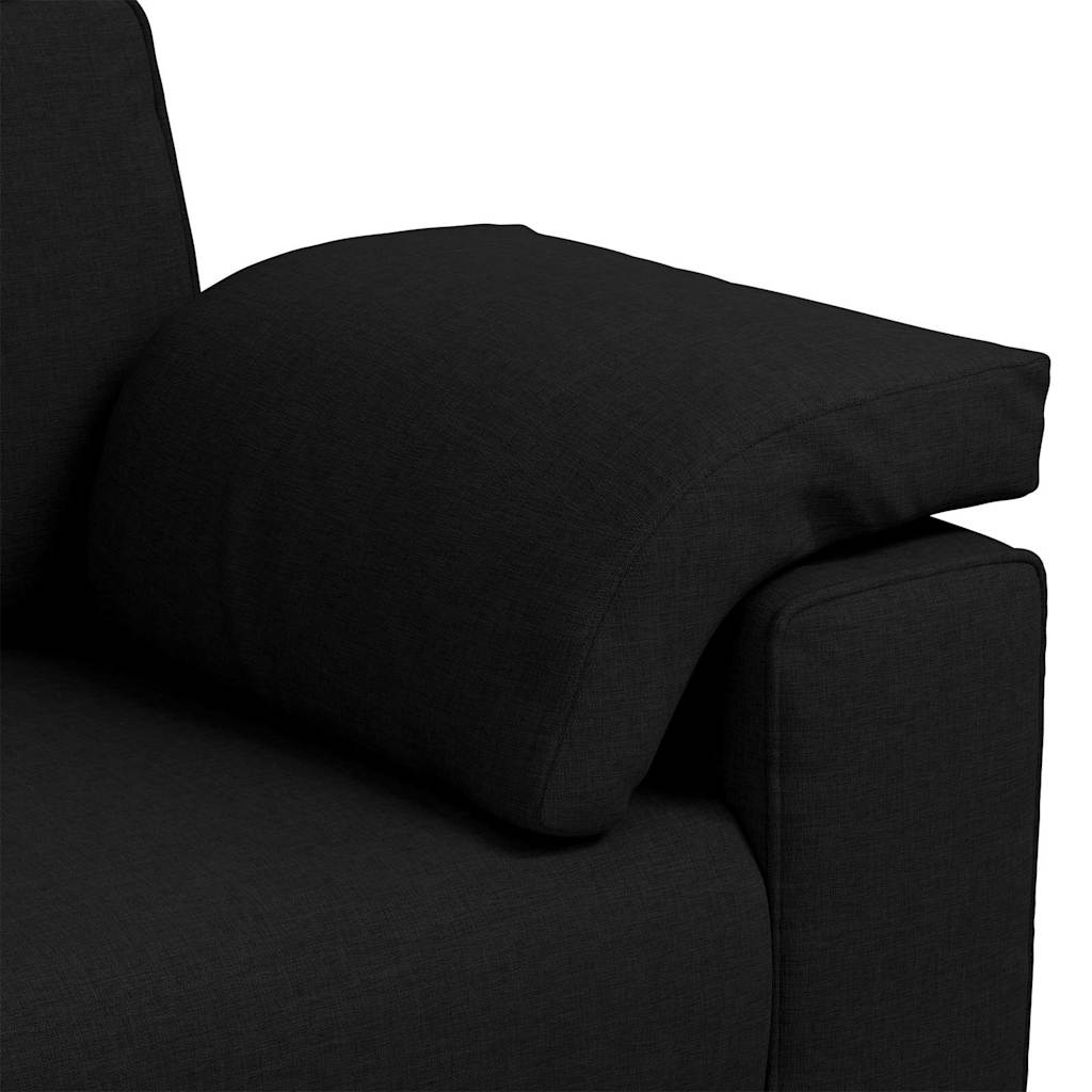 Sofa mit Kissen Schwarz 180 x 77 x 82 cm Stoff