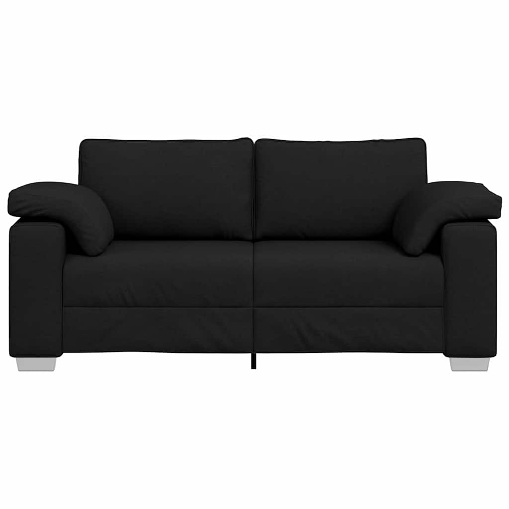 Sofa mit Kissen Schwarz 180 x 77 x 82 cm Stoff