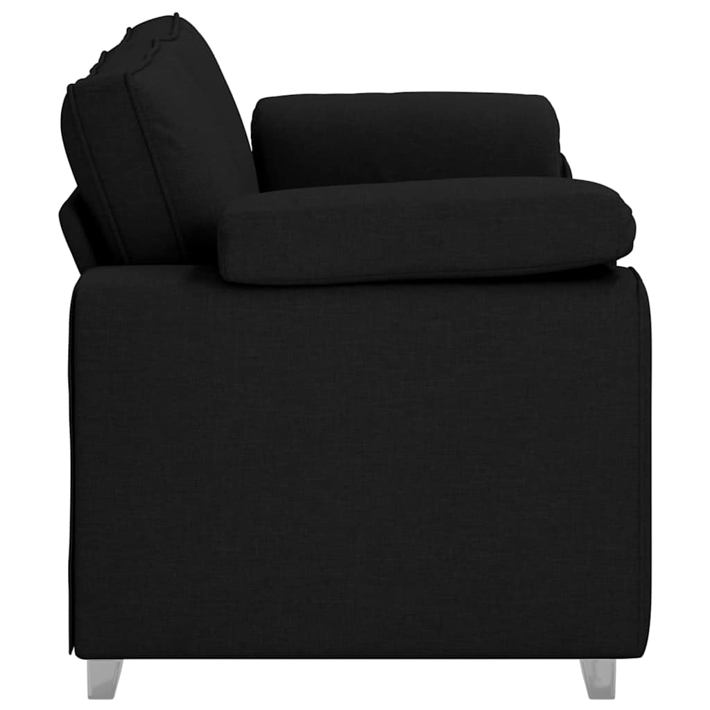 Sofa mit Kissen Schwarz 180 x 77 x 82 cm Stoff
