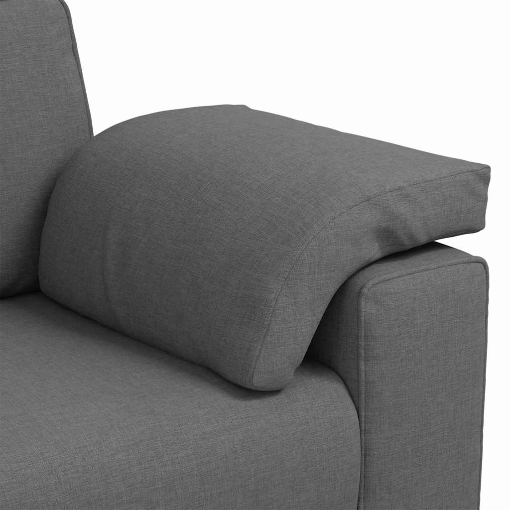 Sofa mit Kissen Dunkelgrau 219 x 77 x 82 cm Stoff