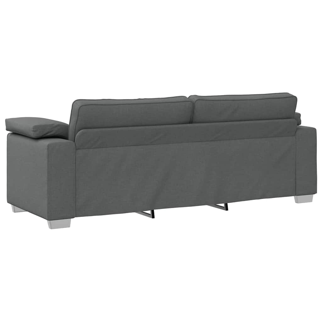 Sofa mit Kissen Dunkelgrau 219 x 77 x 82 cm Stoff
