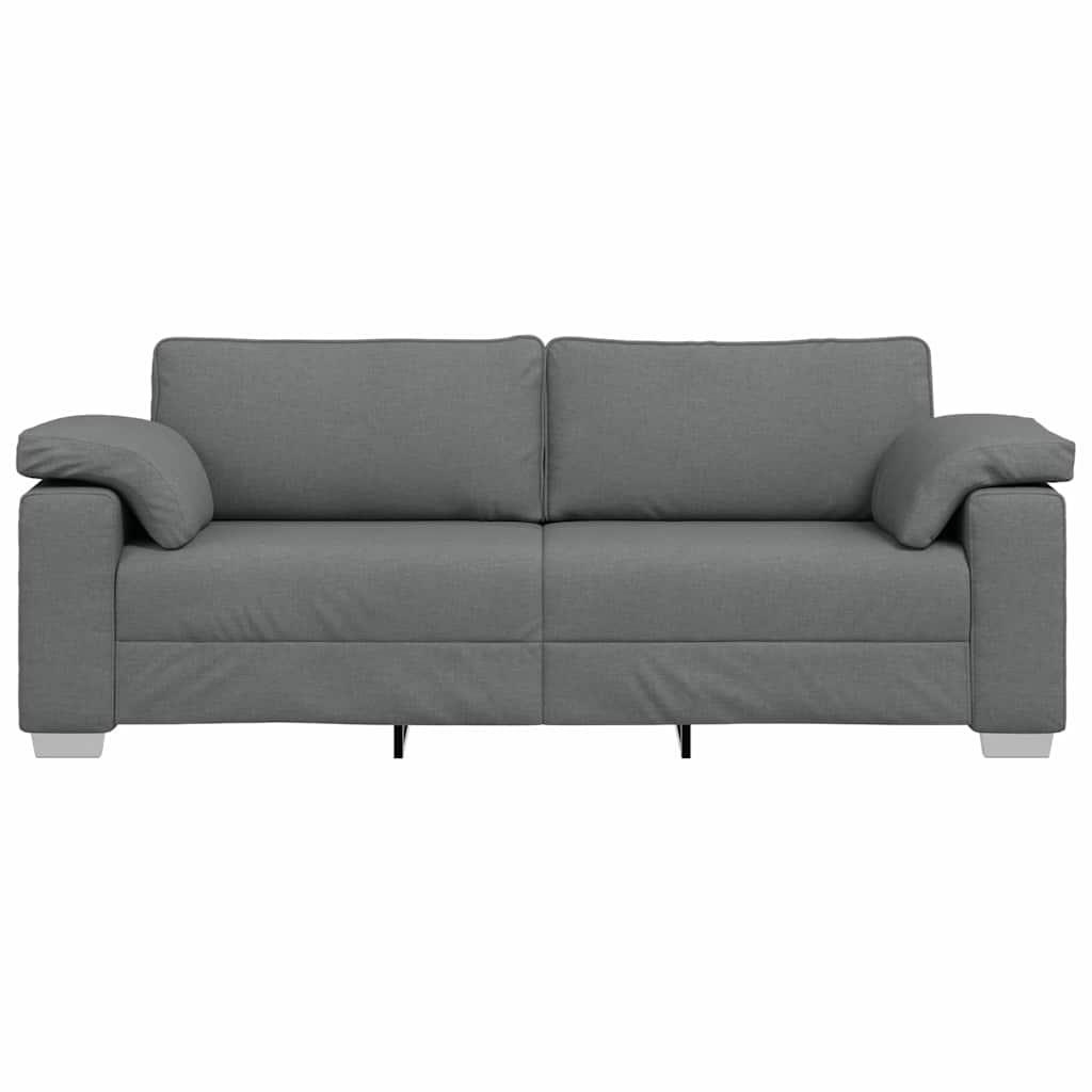 Sofa mit Kissen Dunkelgrau 219 x 77 x 82 cm Stoff