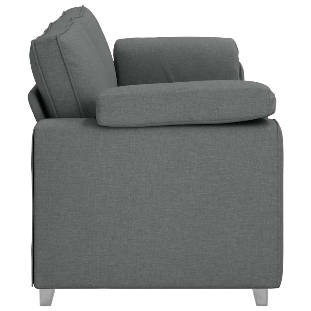 Sofa mit Kissen Dunkelgrau 219 x 77 x 82 cm Stoff