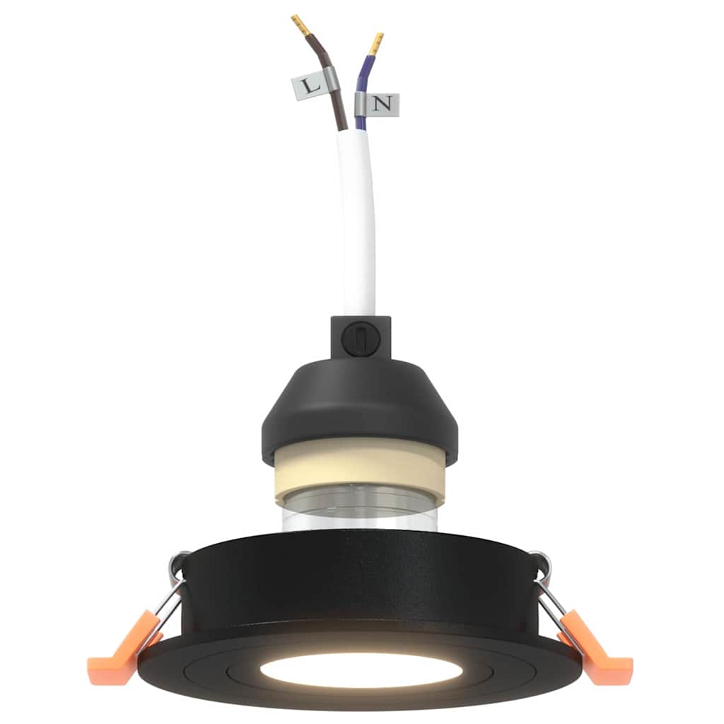 Spotlights 24 pcs Schwarz 9 x 9 x cm Aluminium