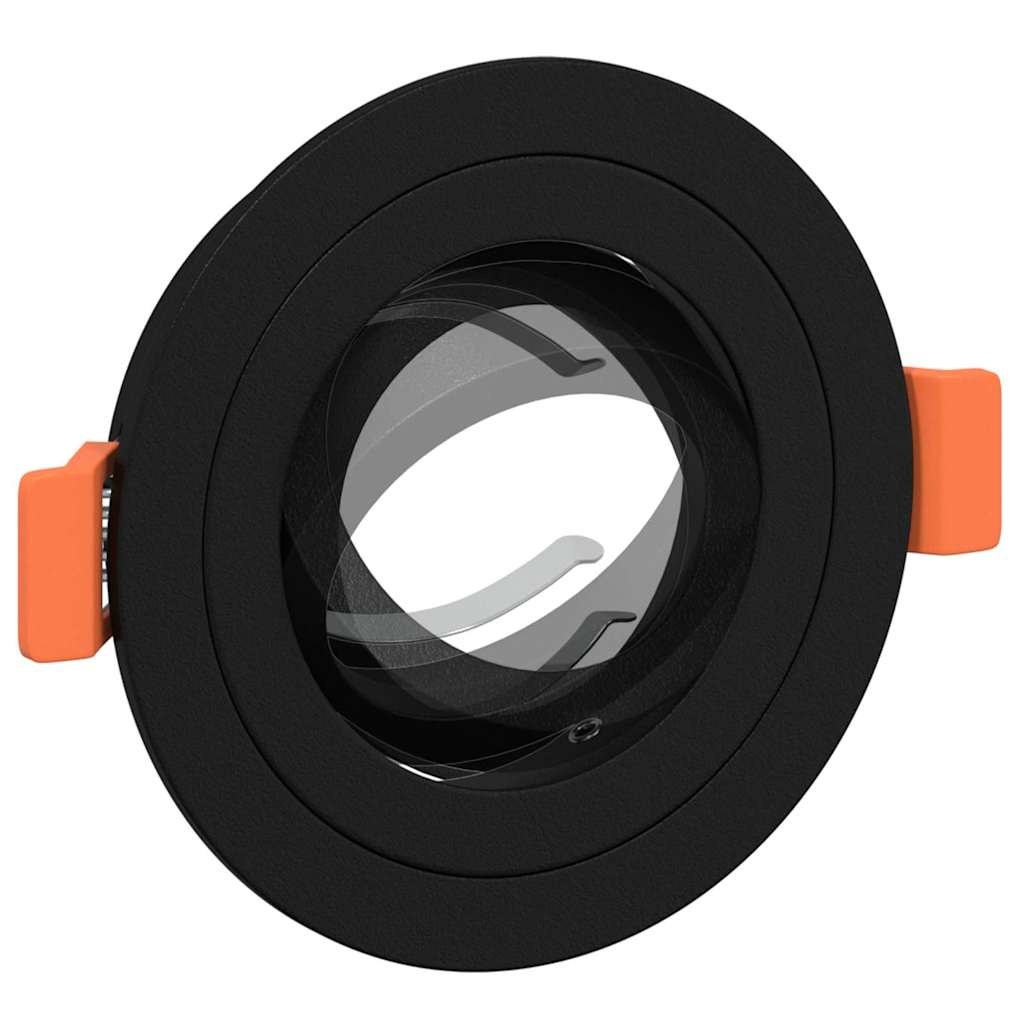 Spotlights 24 pcs Schwarz 9 x 9 x cm Aluminium