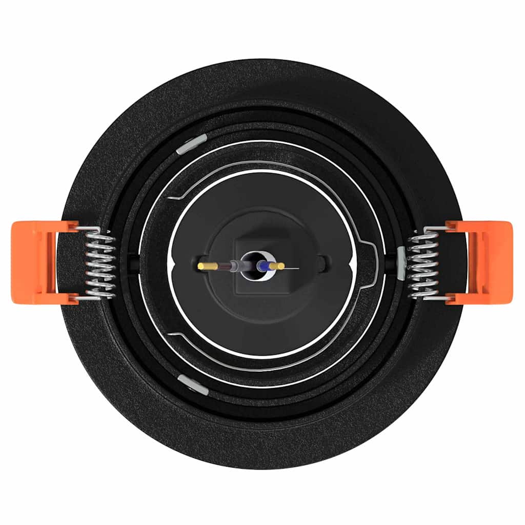 Spotlights 24 pcs Schwarz 9 x 9 x cm Aluminium