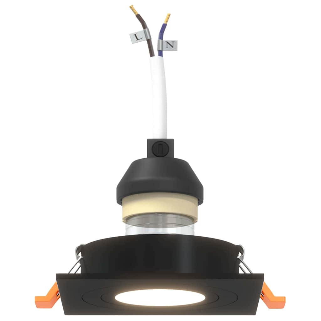 Spotlights 12 pcs Schwarz 9 x 9 x cm Aluminium