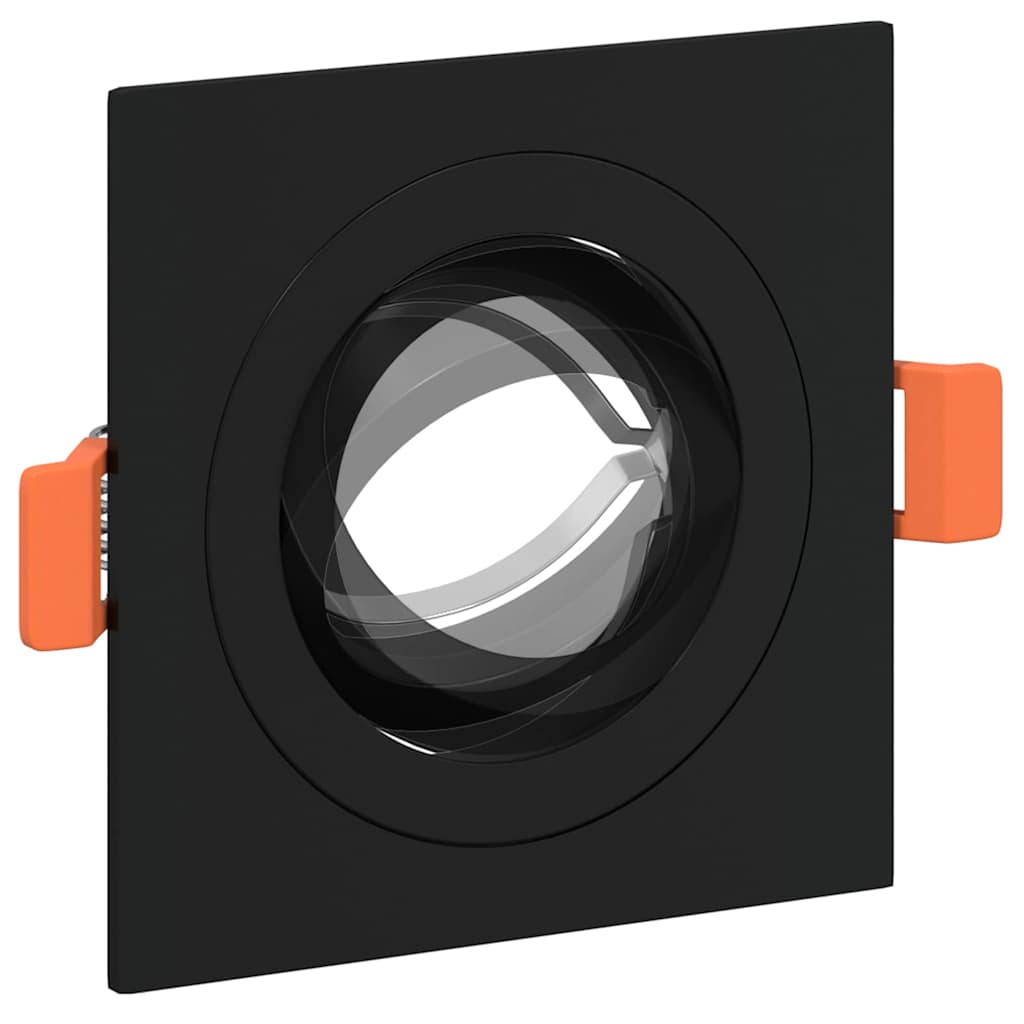 Spotlights 12 pcs Schwarz 9 x 9 x cm Aluminium