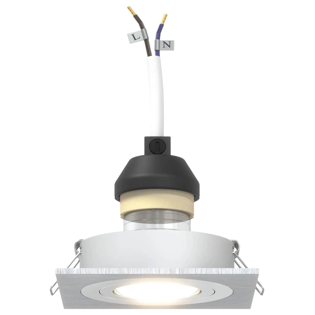 Spotlights mit Scheinwerfern 24 pcs Silber 9 x 9 x cm Aluminium