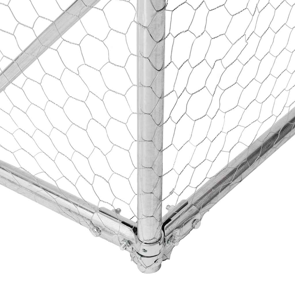 Hühnerstall mit Dach 2,5x4x2,25 m Verzinkter Stahl