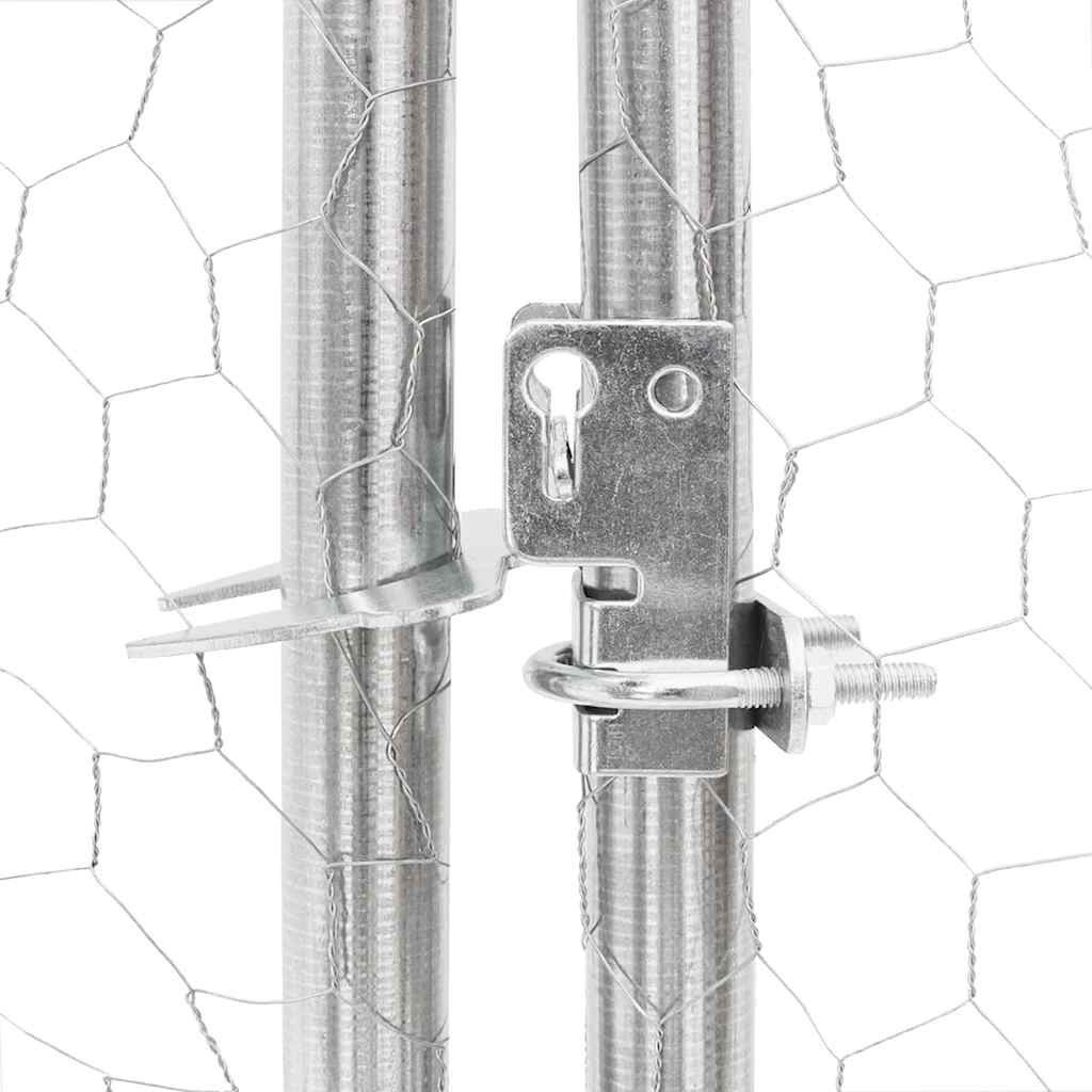 Hühnerstall mit Dach 2,5x4x2,25 m Verzinkter Stahl